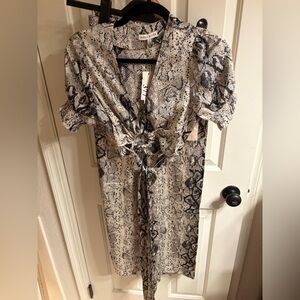 NWT | Moon River Anthropologie Black and White Snake Print SET, Size XS/S